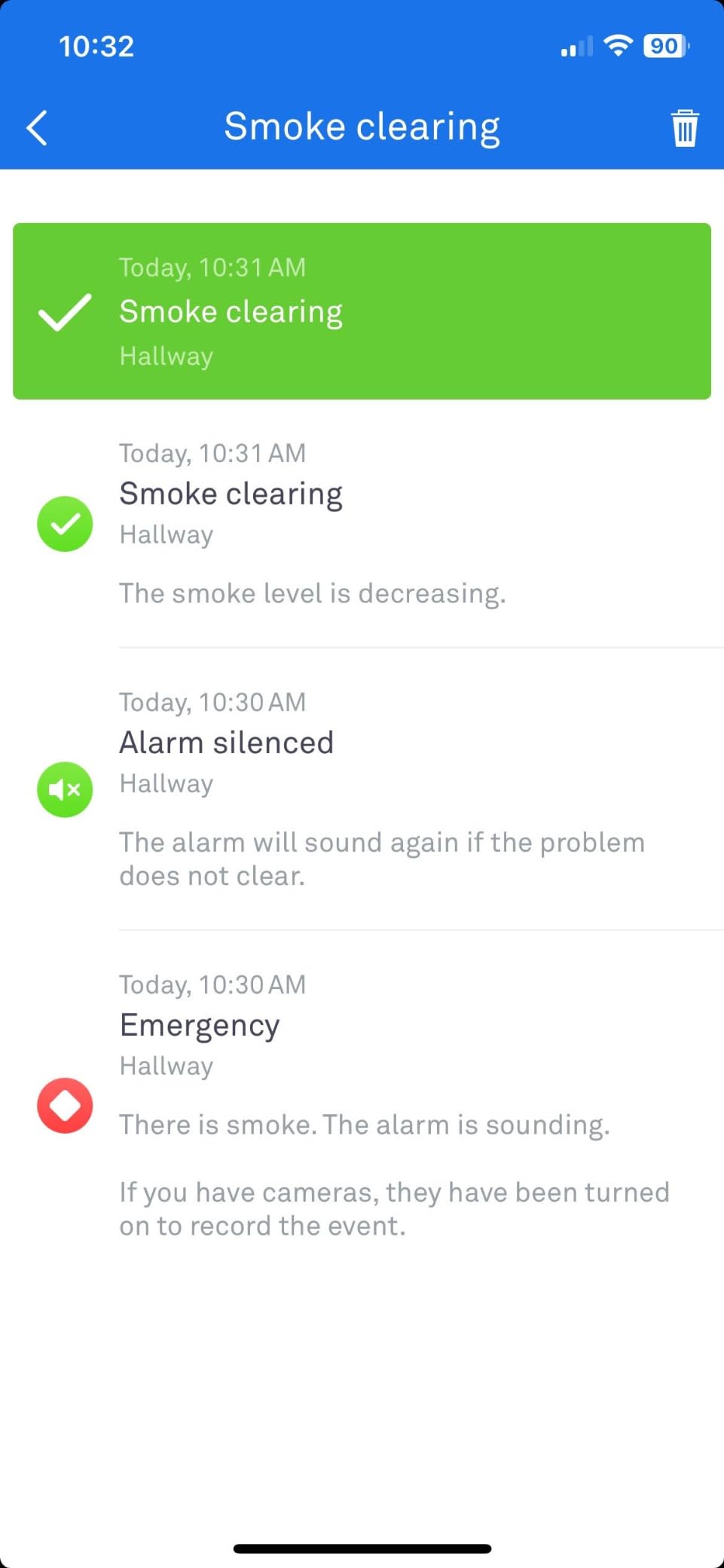 Nest Protect - Smoke Alarm - Smoke Detector and Carbon Monoxide Detector - Battery Operated, White - S3000BWES customer photo 2