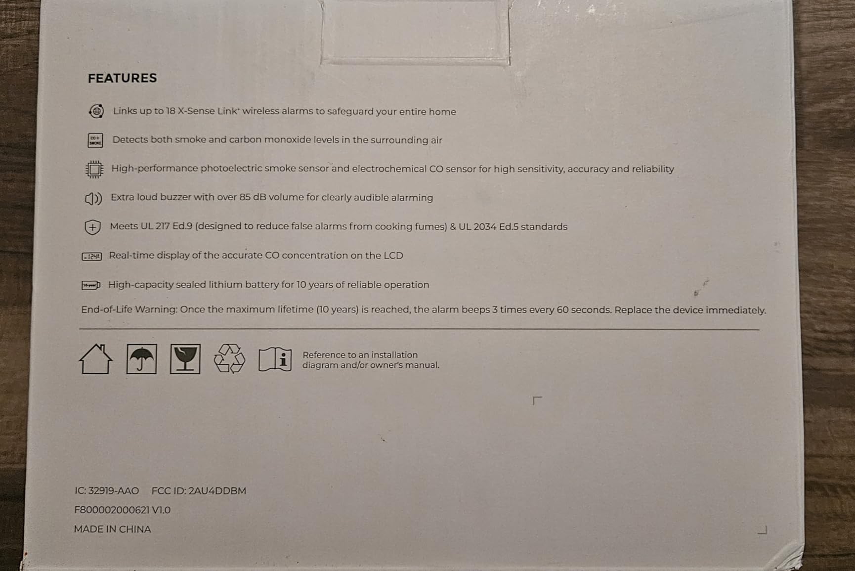 X-Sense Wireless Combination Smoke and Carbon Monoxide Detector, 10-Year Non-Replaceable Battery, Interconnected Up to 18 X-Sense Link+ Devices, UL 217 & UL 2034 Certified, Model XP0H-WN, 3-Pack customer photo 2
